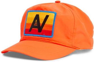 Aviator Nation Logo Rainbow Baseball Cap in Neon Orange at Nordstrom