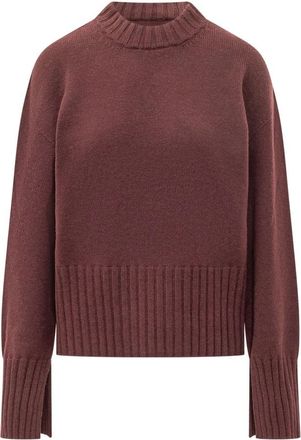 Laneus Jumper Boxy Fit - Dames - Ronde hals truien - Bruin - M - Katoen - Truien & Vesten