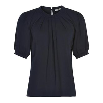 In Front Blusa Navy 1/2 Maniche con Balza - - Blouses & Shirts - Donna - Blu - XL