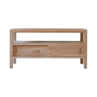 Tikamoon Mueble para TV de teca maciza de 100 cm