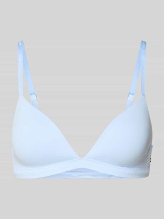 Tommy Hilfiger Triangel-BH mit vorgeformten Cups in Hellblau, Gr&ouml;&szlig;e XL