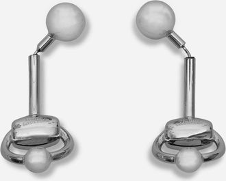 Jean Paul Gaultier Equestrian Piercing Earrings Silver