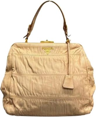 Prada Pre-owned Handbags, female, Beige, Size: ONE SIZE Pre-owned Vintage Handbag