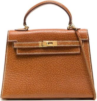Hermès 1990-2000 mini Kelly Séllier two-way bag - women - Pig Leather - One Size - Brown