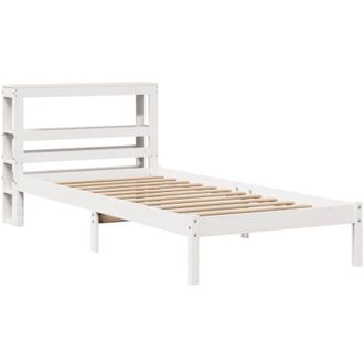 vidaXL Vidaxl - Estructura De Cama Sin Colch&oacute;n Madera Maciza Blanca 75x190 Cm