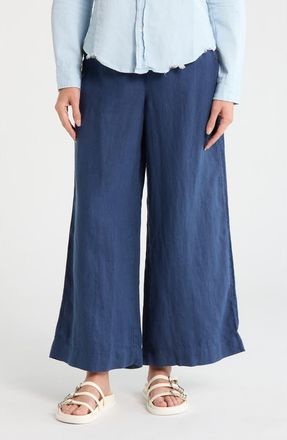Frank & Eileen Cotton Wide Leg Pants in Navy at Nordstrom Rack, Size Xx-Small