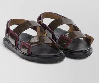 Marni leather double-strap fussbett sandals