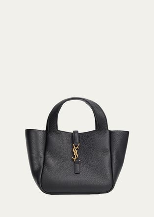 Saint Laurent Le 5 &agrave; 7 Bea Mini Tote Bag in Grained Leather