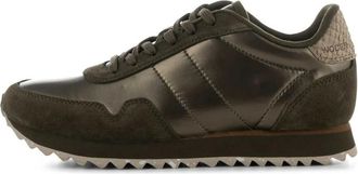 Woden Schoenen, Dames, Groen, 38 EU, Nylon, Metallic Nylon Moss Sneakers