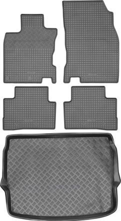 OEM Juego De Alfombrillas De Goma Para Coche Y Alfombrilla Para Maletero Para Nissan Qashqai Ii Crossover (a Partir De 2014)