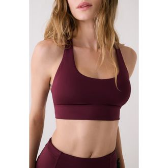 Lole Action Strappy Sports Bra in Dark Cherry at Nordstrom, Size Xx-Large