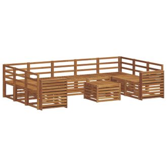 vidaXL Conjunto De Sof&aacute;s De Exterior 10 Uds. Natural Vidaxl