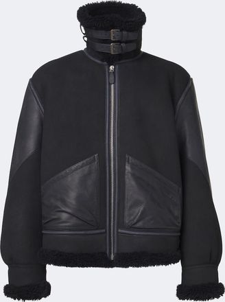 Ralph Lauren Purple Label Chaqueta Lutton de piel con borrego