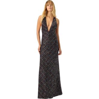 Missoni Long Dress With V-neck And Check Pattern in Multicoloured at Nordstrom, Size 42 It