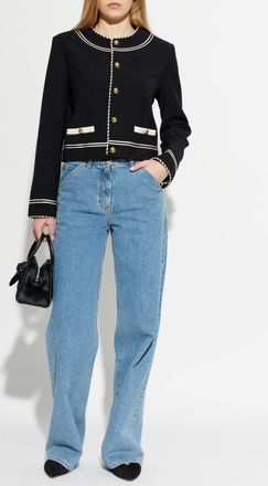 Frame Denim Blazer With Pockets, Womens, Black