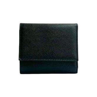 Prada Pre-owned Wallets, female, Black, Size: ONE SIZE Pre-owned Tri-fold Wallet
