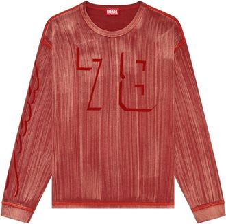 Diesel graphic-print cotton jumper - men - Cotton - M - Red
