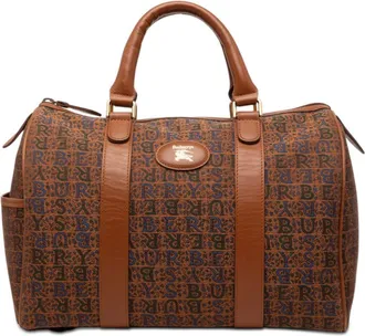 Burberry Pre-owned Burberry Logo Printed Canvas Boston Bag Ladies 5G3B6SIV64UIP59L