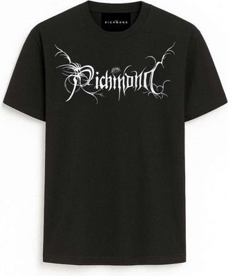 John Richmond Front Graphic Logo T-shirt - Heren - T-shirts - Zwart - S - Tops