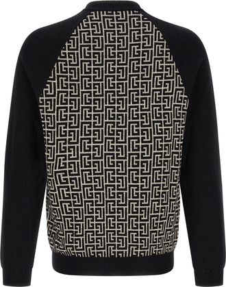 Balmain Mens Bicolor Cotton Cardigan Clothing
