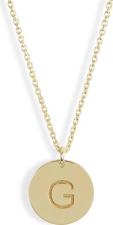 Meshmerise Initial Disc Pendant Necklace in Yellow-G at Nordstrom Rack