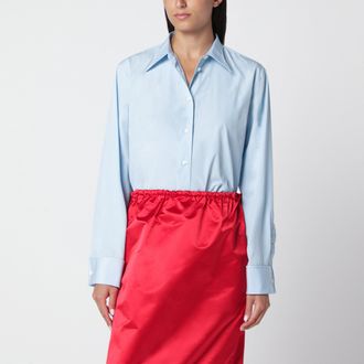 Prada Camicia Cielo in popeline di cotone