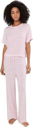 Honeydew Intimates All American PJ Set Womens Pajama Sets Ballet Pink Houndstooth : LG, Spandex/Jersey