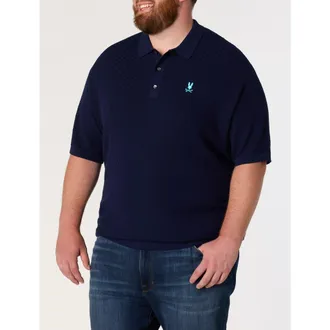Psycho Bunny Big & Tall Jace Knit Polo Shirt in Navy at Nordstrom, Size Xxx-Large