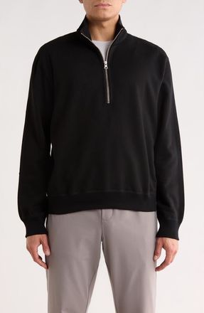 Reigning Champ Standard Midweight Terry Half Zip Pullover in Black at Nordstrom Rack, Size Xx-Large