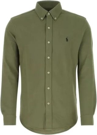 Ralph Lauren Lichtgewicht Groen Shirt - Heren - Casual Overhemden - Groen - 2XL - Katoen - Overhemden