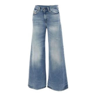 Diesel Jeans, Dames, Blauw, W24, Katoen, Flare Jeans 1978 D-Akemi