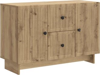 vidaXL Aparador Roble Artisan 89 X 34,5 X 60 Cm Madera De Ingenier&iacute;a Vidaxl