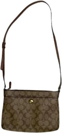Coach Pre-owned Cross Body Bag - Dames - Vintage Schoudertas - Bruin - ONE Size - Leer - Vintage
