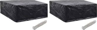 vidaXL Fundas De Muebles De Jard&iacute;n 2 Uds 10 Ojales 260x260x90 Cm Vidaxl
