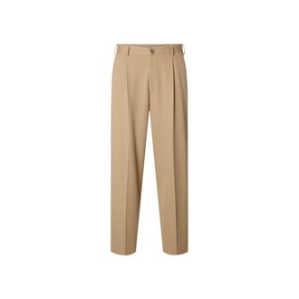 Selected Suit Trousers, male, Beige, Size: W31 New Miles Loose Trousers