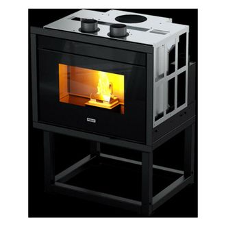 Foco Foco - Inserto Camino Canalizzato a Pellet - Mod. 15c - Classe Energetica a+ - Con Base Regolabile