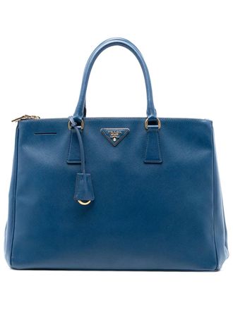 Prada 2010-2025 Large Saffiano Lux Galleria Double Zip tote bag - Blue