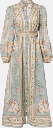 Zimmermann Roselight floral linen midi dress