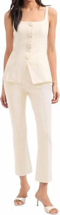 Veronica Beard Kimra Pant In Ecru