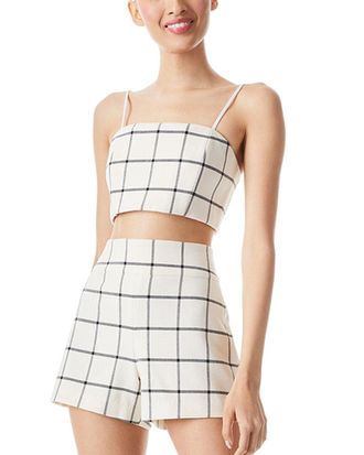Alice & Olivia Alice + Olivia Pearle Crop Top
