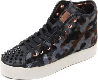 Alexander Smith Londen Grijs/Bruine Schoen - Gemaakt in Itali&euml; - Dames - Sneakers - Zwart - 38 EU - Schoenen