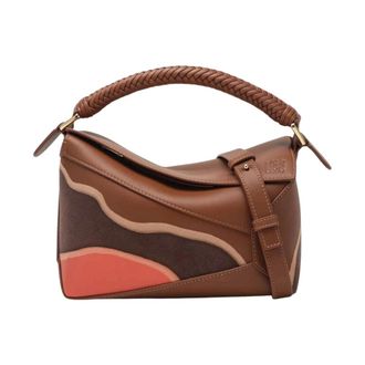 Loewe Tassen, Dames, Bruin, ONE Size, Leer, Borsa a Mano Piccola Puzzle