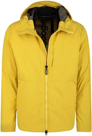 Bomboogie Ongevoerde jas met capuchon - Heren - Regenjassen - Geel - L - Polyester - Fitness