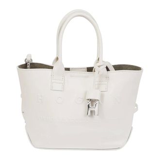 Hogan Tote Bags, female, White, Size: ONE SIZE Shopping Nappa Tote