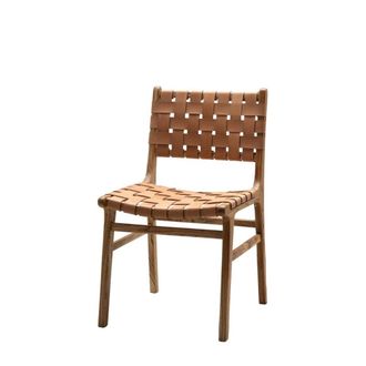 Chehoma Silla de cuero beige