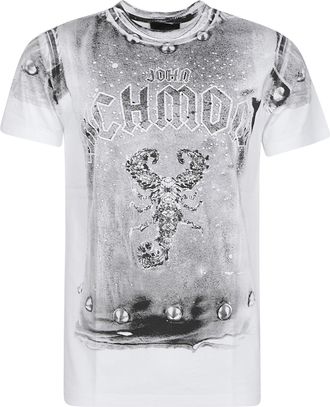 John Richmond Valpi Over Graphic Print Short-Sleeve Cotton T-Shirt
