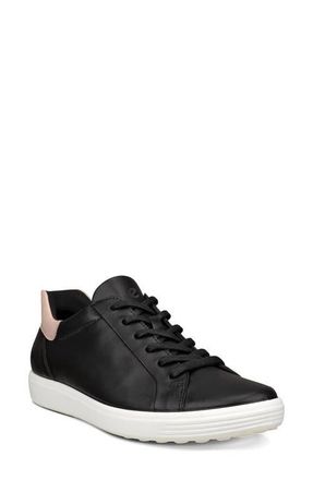 Ecco Soft 7 Sneaker in Black/Rose Dust at Nordstrom, Size 12-12.5Us