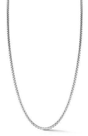 Yield of Men Mens Round Box Chain Necklace in Silver at Nordstrom Rack, Size 22