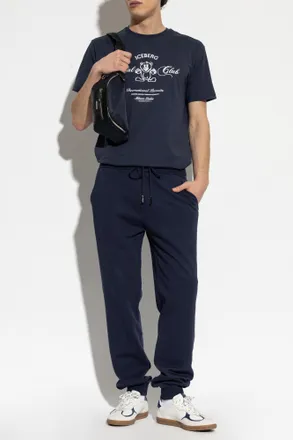 Iceberg T-shirt With Print, Mens, Navy Blue