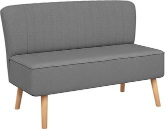 vidaXL Sof&aacute; De Tela Gris Claro 117x55,5x77 Cm Vidaxl